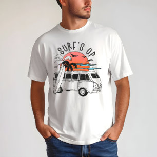 Surf zomerbusje zonsondergang t-shirt