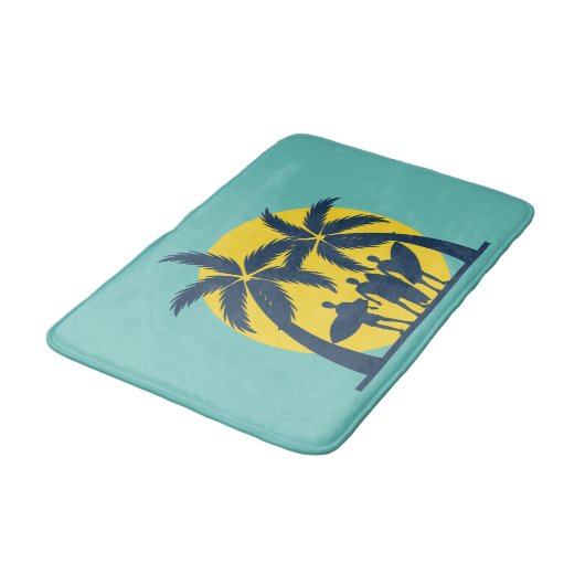 Surf zon- en palmbomen koel surf badmat (Gekanteld)