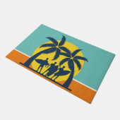 Surf zon- en palmbomen koel surf deurmat (Schuin)