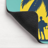 Surf zon- en palmbomen koel surf muismat (Hoek)