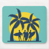 Surf zon- en palmbomen koel surf muismat (Voorkant)
