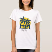 Surf zon- en palmbomen koel surf t-shirt (Voorkant)