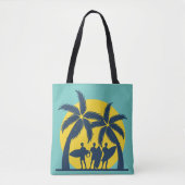 Surf zon- en palmbomen koel surf tote bag (Voorkant)