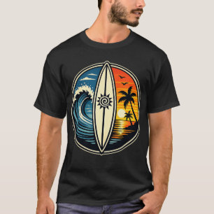 Surf Zon Zee Retro Strand Embleem Vintage Surfpl T-shirt