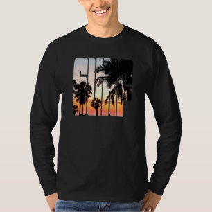 Surf Zonneurenzomervakantie gaat naar strand bomen T-shirt