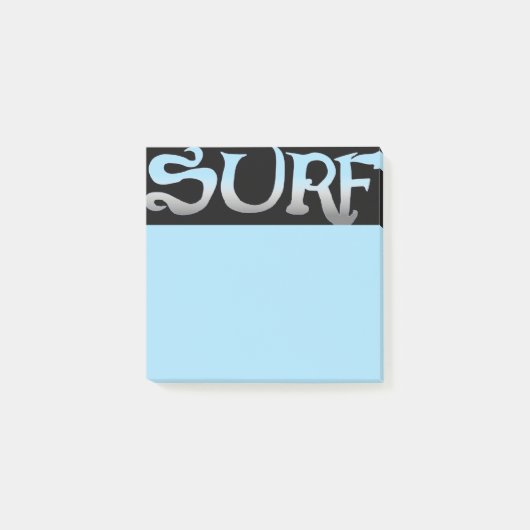 Surf zwart blauw notitieblokken post-it® notes (Voorkant)