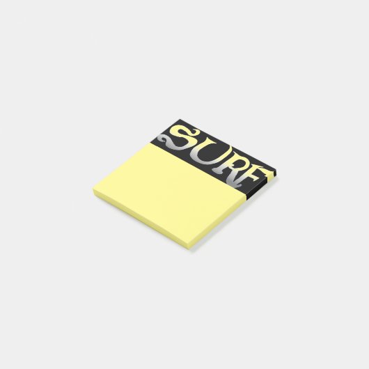 Surf zwart geel notitie pads post-it® notes (Schuin)