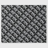 Surf zwart gekanteld glanzend inpakpapier (Vlak)