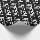 Surf zwart gekanteld glanzend inpakpapier (Hoek)