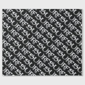 Surf zwart gekanteld mat inpakpapier (Vlak)