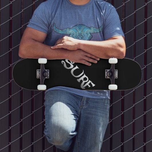 Surf zwart gekanteld skateboard (Buiten 3)