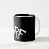 Surf zwart gekanteld tweekleurig mok (Voorkant rechts)