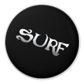 Surf zwart gekantelde keramische knop (Voorkant)