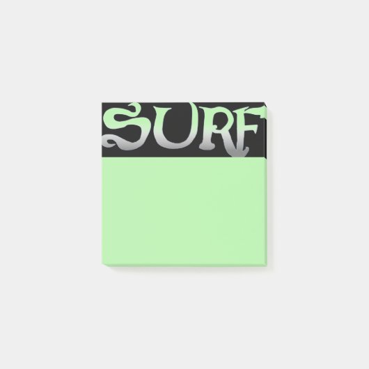 Surf zwart groen notitie pads post-it® notes (Voorkant)