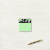 Surf zwart groen notitie pads post-it® notes (Op bureau)