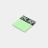 Surf zwart groen notitie pads post-it® notes (Schuin)