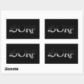 Surf zwart grote rechthoek grote stickers (Vel)