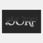 Surf zwart grote rechthoek grote stickers (Voorkant)