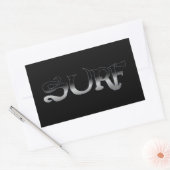 Surf zwart grote rechthoek grote stickers (Envelop)