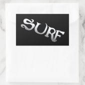 Surf zwart grote rechthoek grote stickers (Tas)