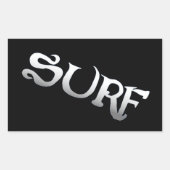Surf zwart grote rechthoek grote stickers (Voorkant)
