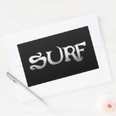 Surf zwart grote rechthoek grote stickers (Envelop)
