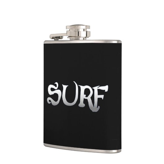 Surf zwart omwikkelde kolf heupfles (Links)