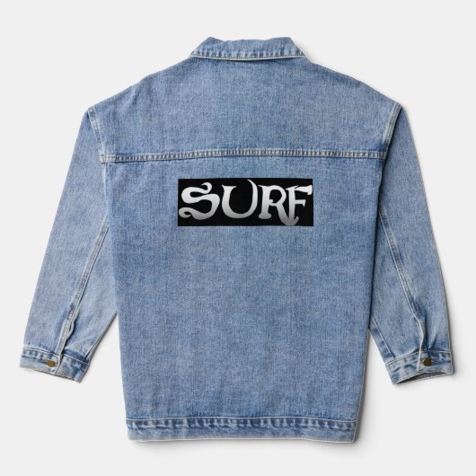Surf zwart vrouwen denim jas jacket (Achterkant)
