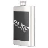 Surf zwarte gekantelde roestvrijstalen kolf flacon (Links)