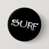 Surf zwarte knop ronde button 5,7 cm (Voorkant)
