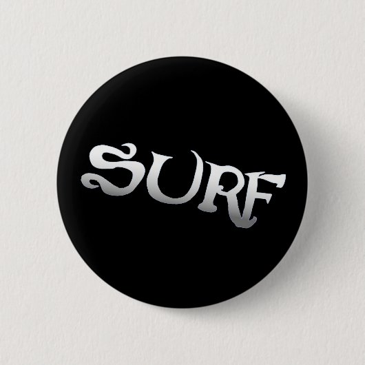 Surf zwarte knop ronde button 5,7 cm (Voorkant)