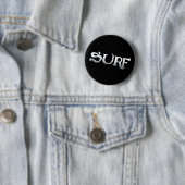 Surf zwarte knop ronde button 5,7 cm (In situ)