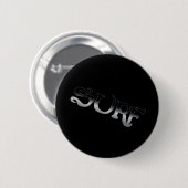 Surf zwarte knop vervaagd ronde button 5,7 cm (Voorkant /achterkant)