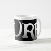 Surf zwarte mok (Voorkant rechts)