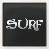 Surf zwarte onderzetter (Voorkant)