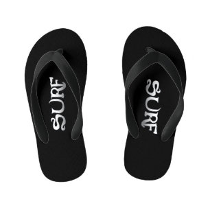 Surf zwarte peuter teenslippers