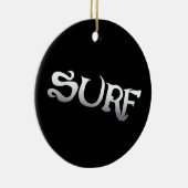 Surf zwarte ronde versiering keramisch ornament (Rechts)