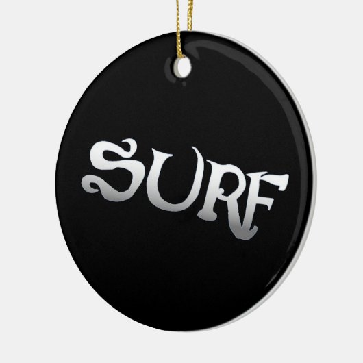 Surf zwarte ronde versiering keramisch ornament (Links)