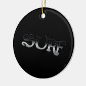 Surf zwarte ronde versiering keramisch ornament (Links)