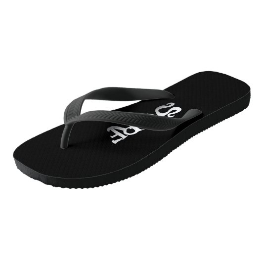 Surf zwarte teenslippers (Schuin)