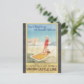 Surf zwemmen in Zuid-Afrika ,  Briefkaart (Staand voorkant)