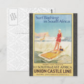 Surf zwemmen in Zuid-Afrika ,  Briefkaart (Voorkant / Achterkant)