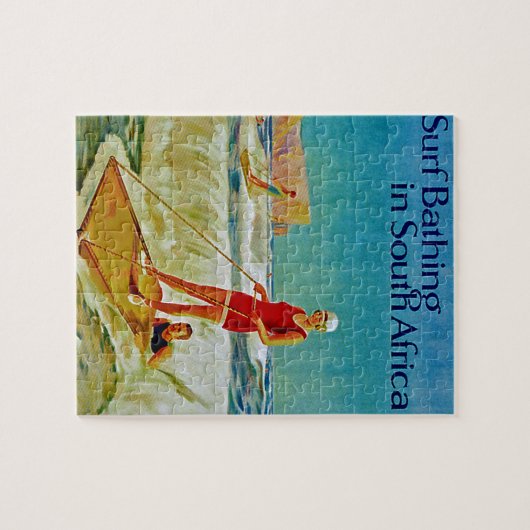 Surf zwemmen in Zuid-Afrika Legpuzzel (Horizontaal)