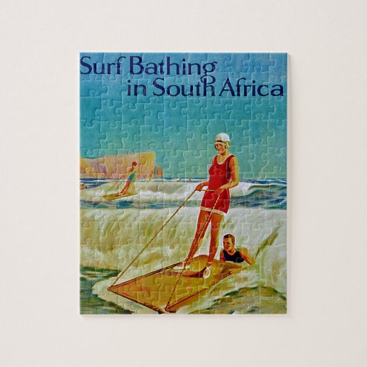 Surf zwemmen in Zuid-Afrika Legpuzzel (Verticaal)