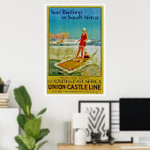 Surf zwemmen in Zuid-Afrika Poster (Thuiskantoor)