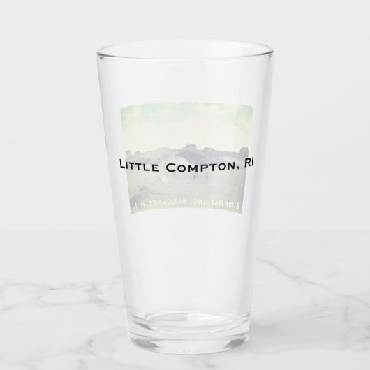 Surf zwemmen, Warren's Point Beach, Little Compton Glas (Achterkant)