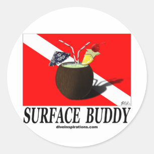 Surface Buddy Ronde Sticker