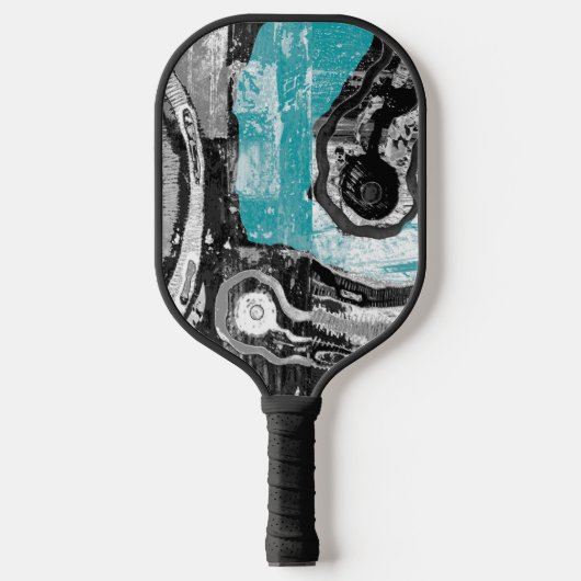 Surface Current – Abstract Flow & Structure Carbon Pickleball Paddle (Voorkant)