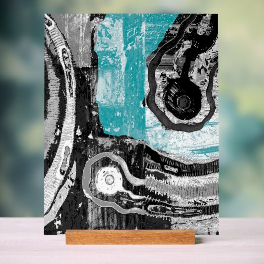 Surface Current – Abstract Flow & Structure Custom Acryl Bord (Neutraal)