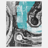 Surface Current – Abstract Flow & Structure Large Fleece Deken (Voorkant)